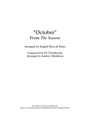 Book cover for "October" from The Seasons arranged for English Horn and Piano