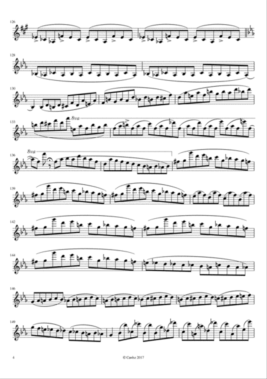 Chopin - Ballade No. 1 in G minor, Op. 23 for Violin Violin Solo scores gallery preview page 4