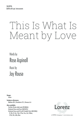Book cover for This Is What Is Meant by Love