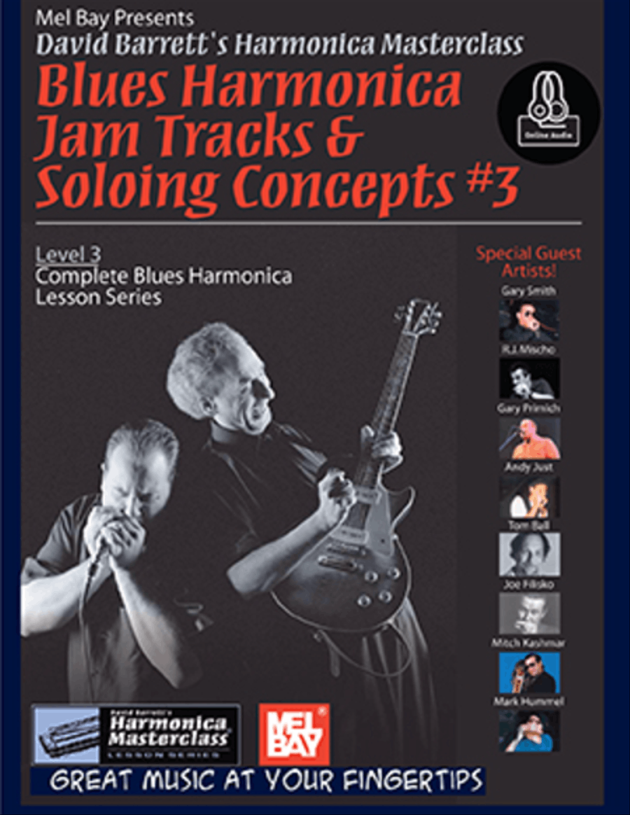 Blues Harmonica Jam Tracks & Soloing Concepts #3 Harmonica scores gallery preview page 1