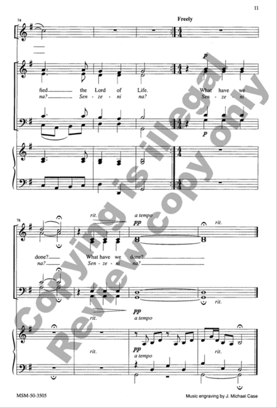 What Have We Done? (Senzeni na) 4-Part scores gallery preview page 11
