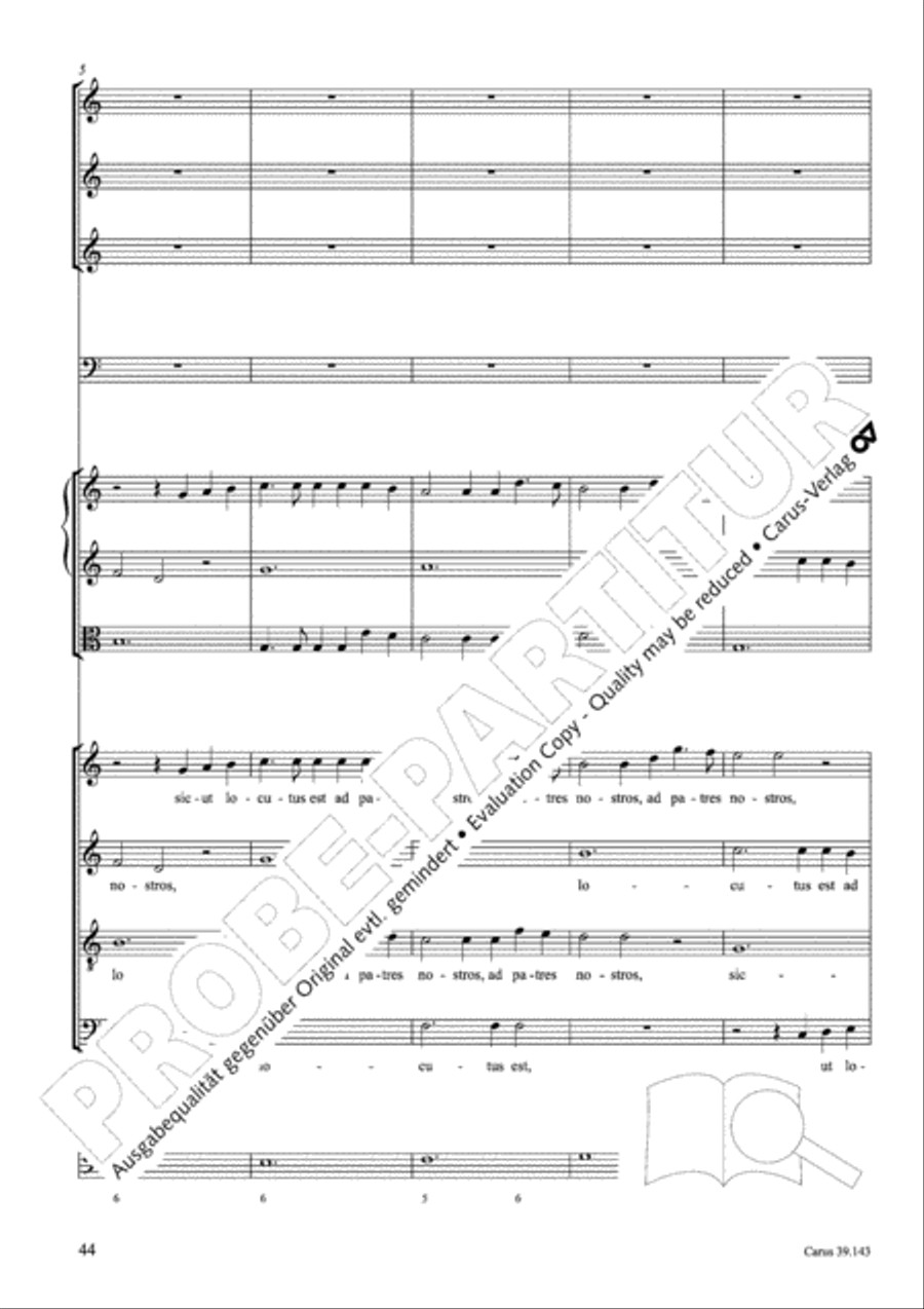 Magnificat in C major 4-Part scores gallery preview page 45