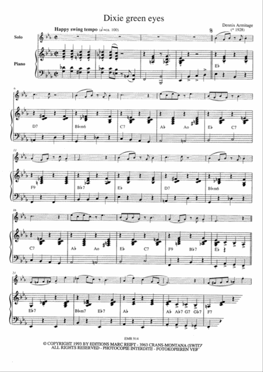 <br>Sheet music extract
