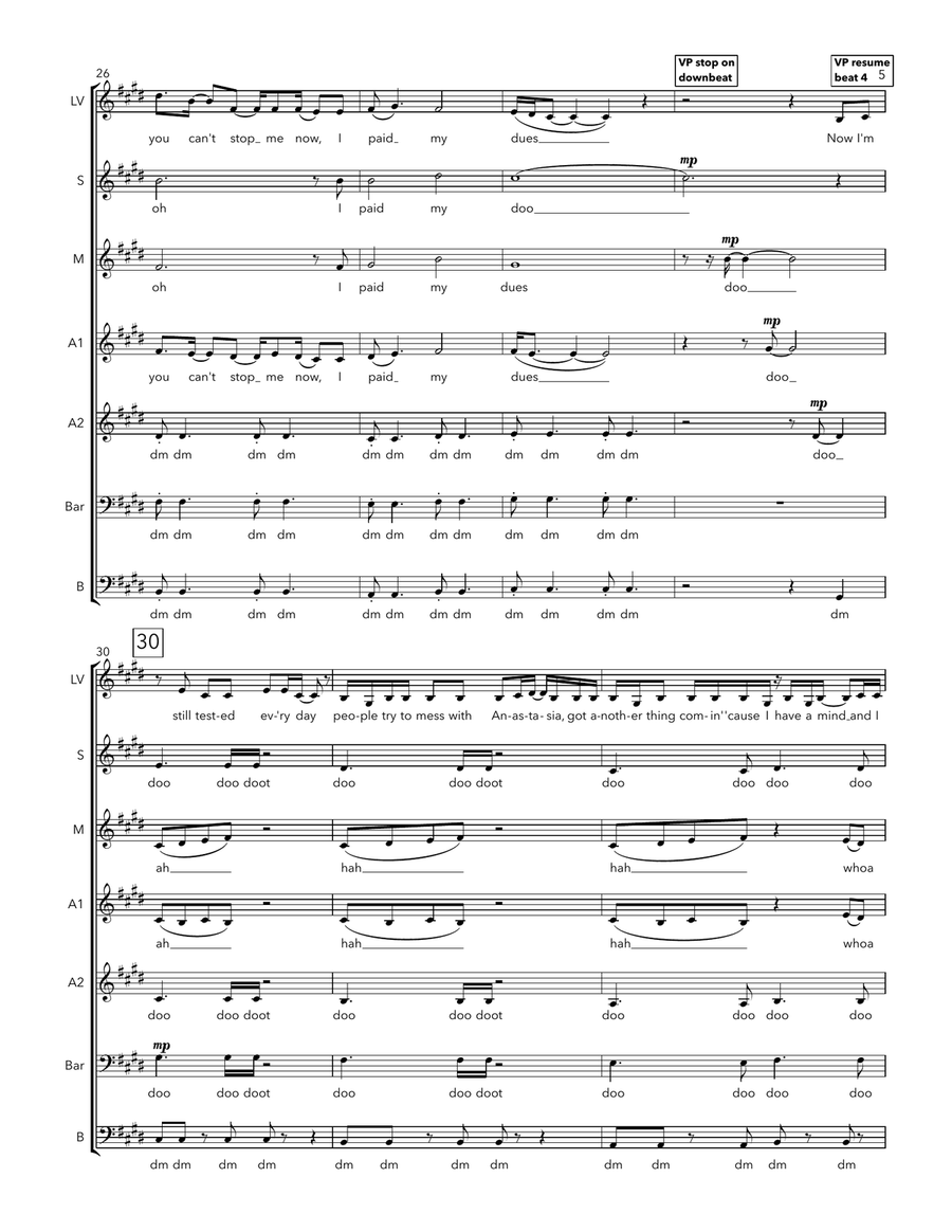 Paid My Dues A Cappella scores gallery preview page 5