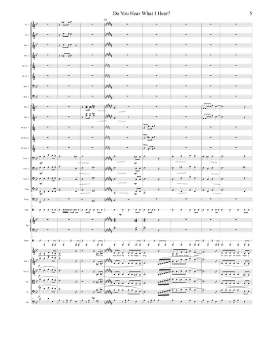 Do You Hear What I Hear Full Orchestra scores gallery preview page 5