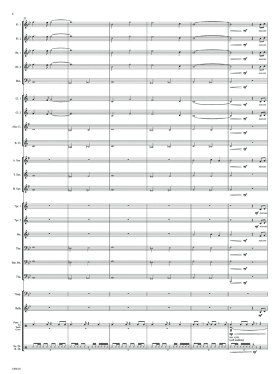Ambassador Overture Concert Band scores gallery preview page 6