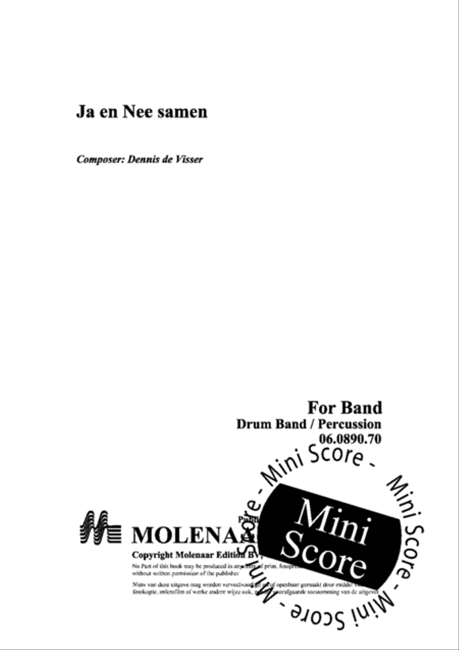 Ja en Nee Samen Percussion scores gallery preview page 3