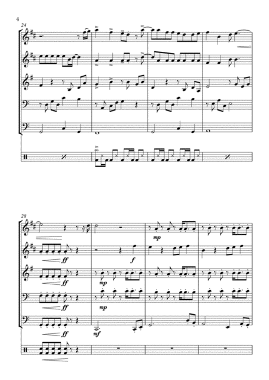 Hey, Soul Sister Hey, Soul Sister Small Ensemble scores gallery preview page 4