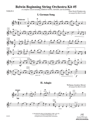 Belwin Beginning String Orchestra Kit #5: 1st Violin