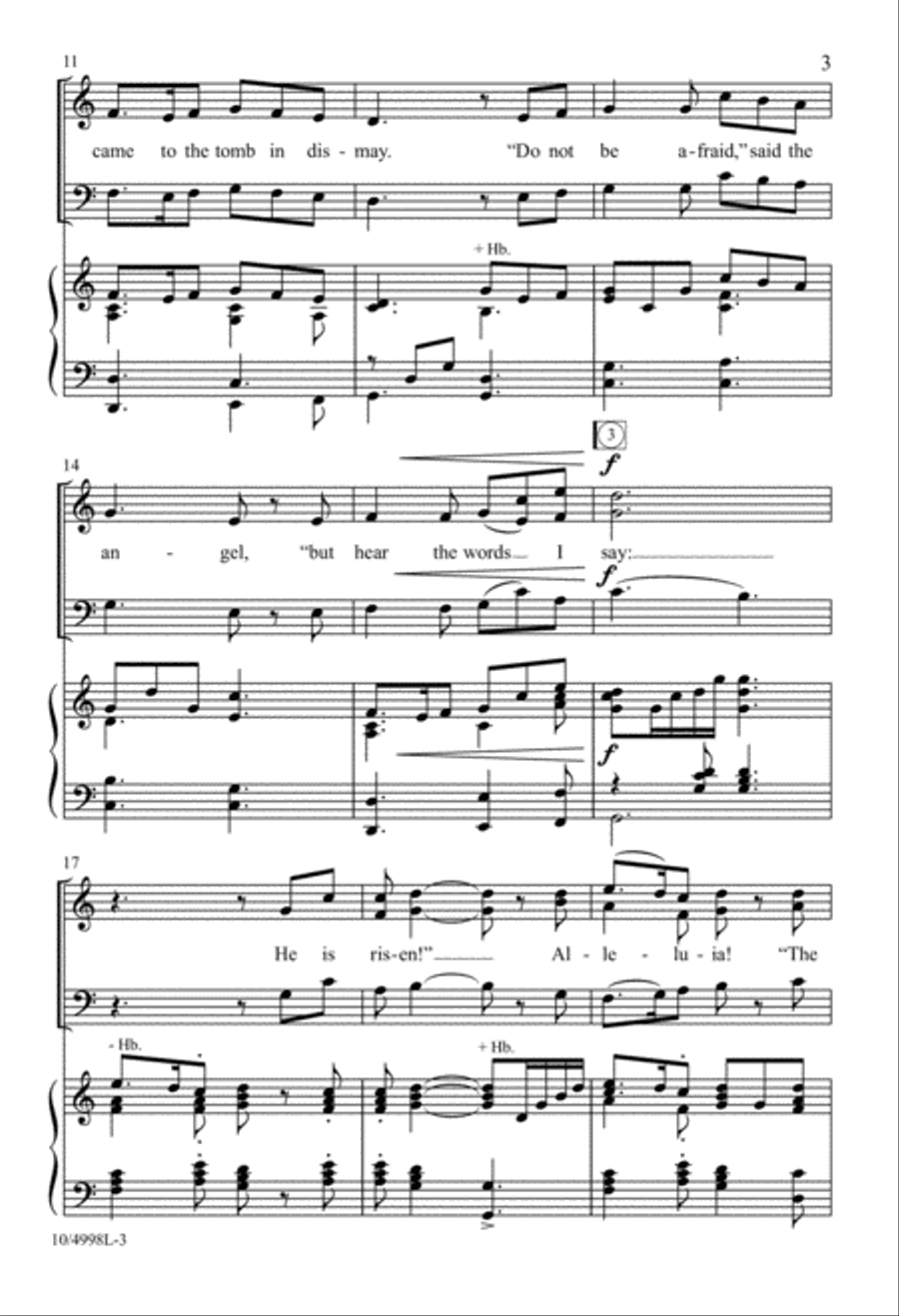 The Lord Is Risen Today! 3-Part scores gallery preview page 3