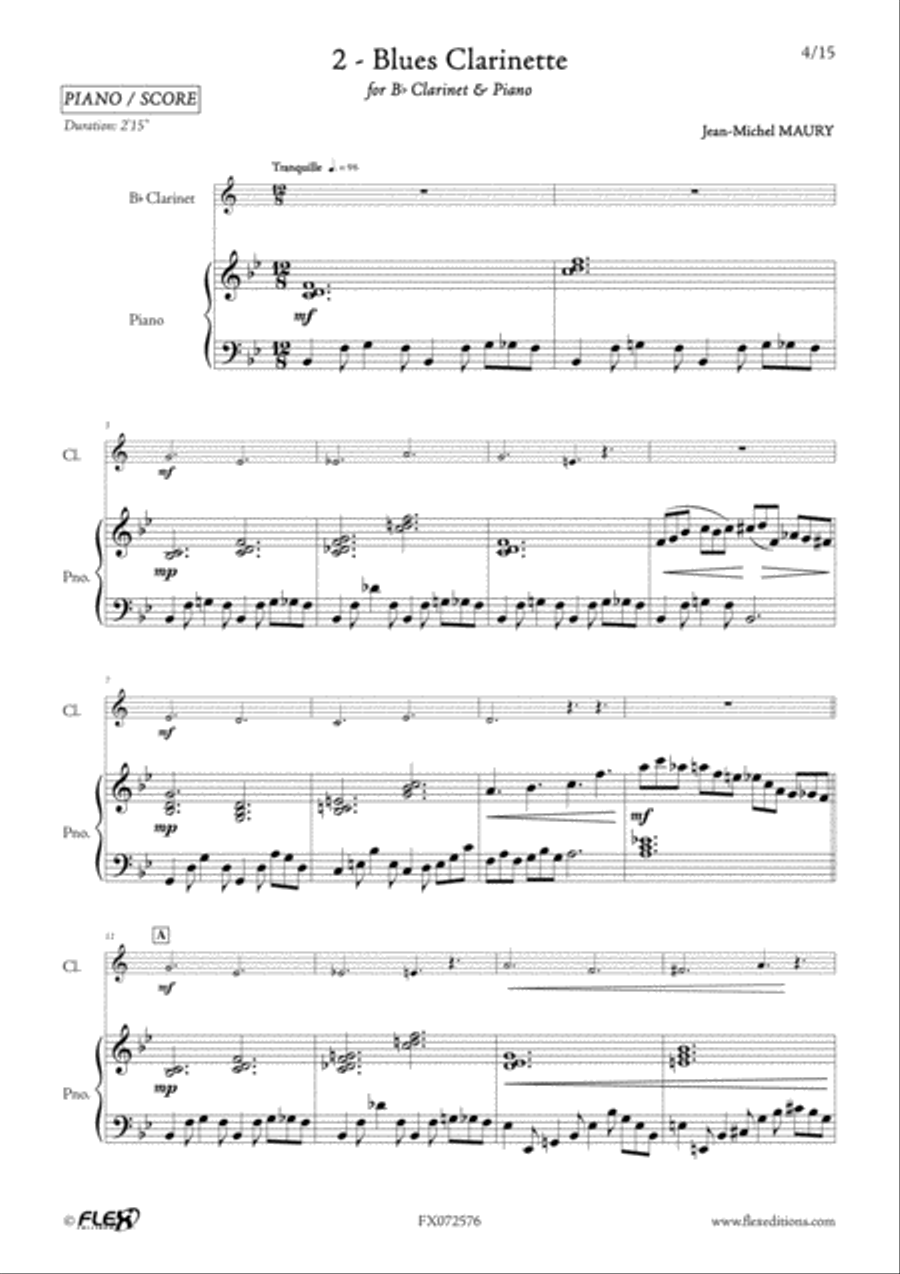 Histoires Clarinette B-Flat Clarinet scores gallery preview page 4