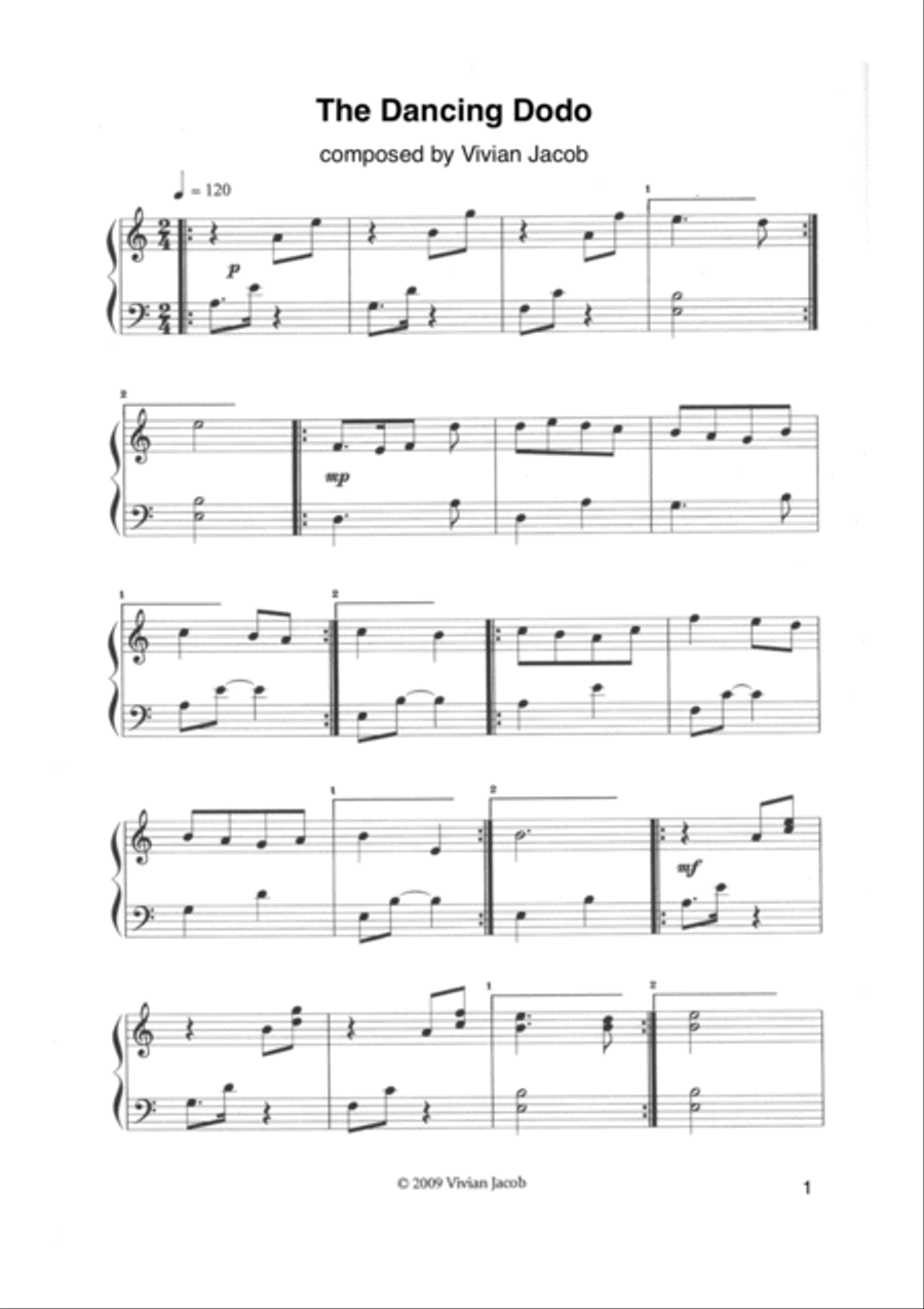 The Dancing Dodo Harp scores gallery preview page 1