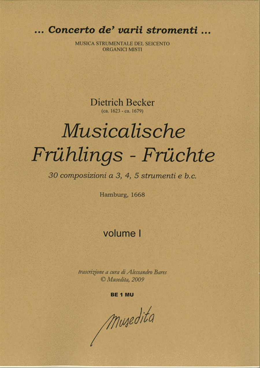 Musicalische Fruhlings-Fruchte (Hamburg, 1668) Basso Continuo scores gallery preview page 1