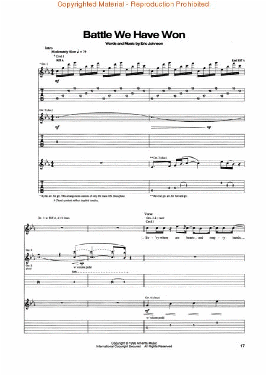 Eric Johnson – Venus Isle Electric Guitar scores gallery preview page 3