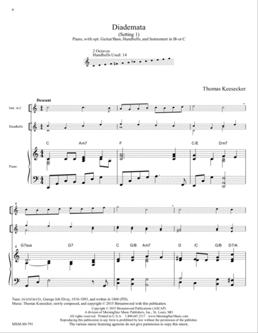 Diademata (Setting 1) Choir scores gallery preview page 1