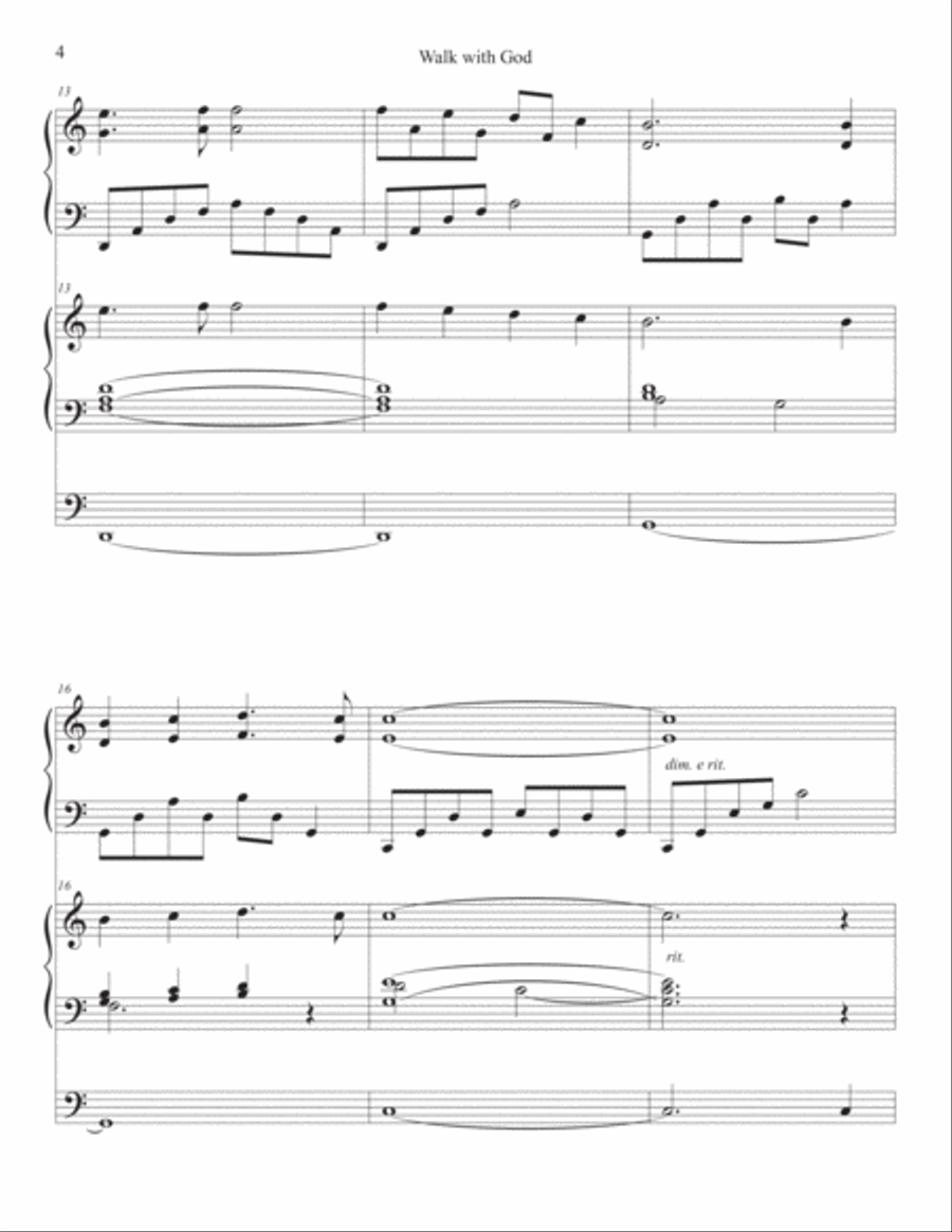 Walk with God - Piano & Organ Piano scores gallery preview page 4