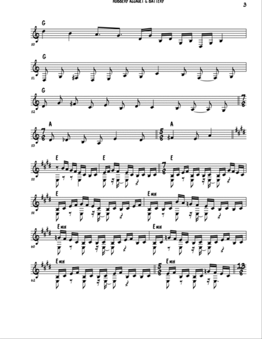 Robbery, Assault And Battery Piano Solo scores gallery preview page 3