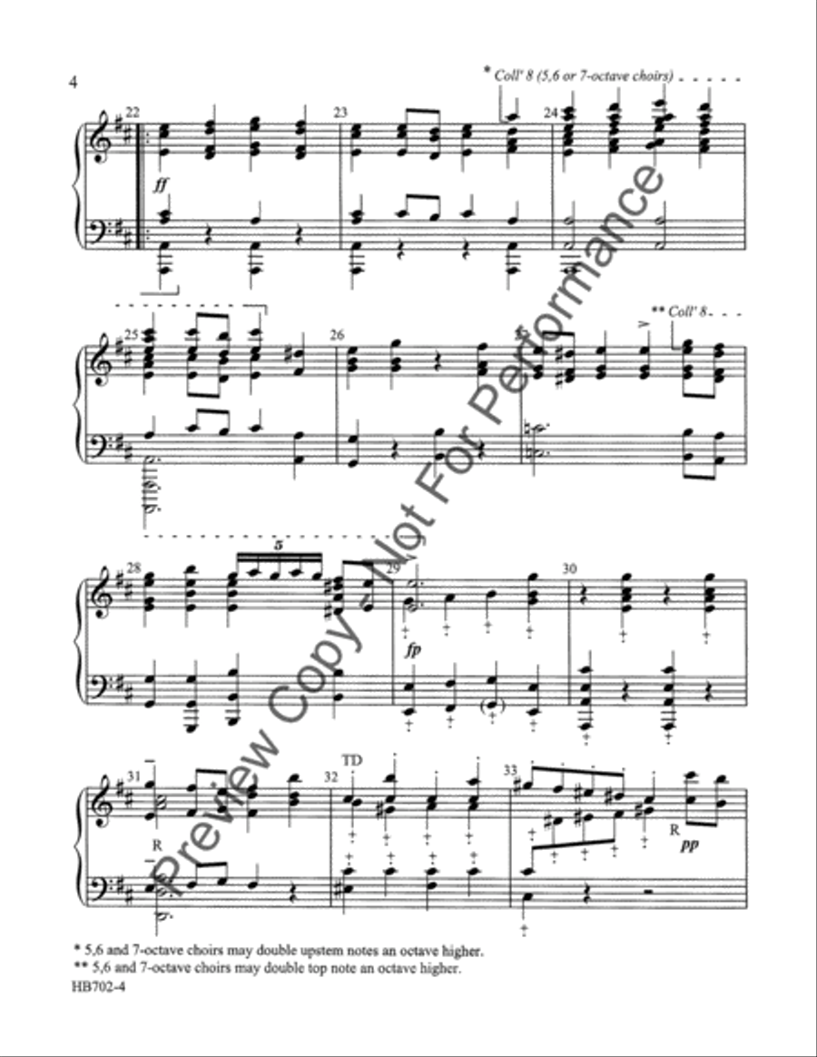 Bourree (revised) Handbell Choir scores gallery preview page 5