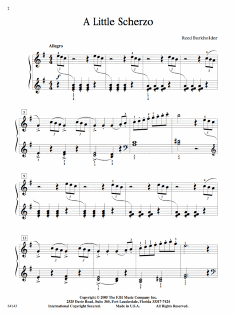 A Little Scherzo A Little Scherzo Easy Piano scores gallery preview page 2