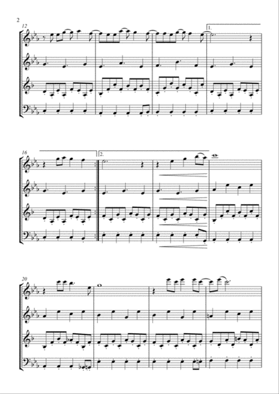 Every Breath You Take Woodwind Quartet scores gallery preview page 3