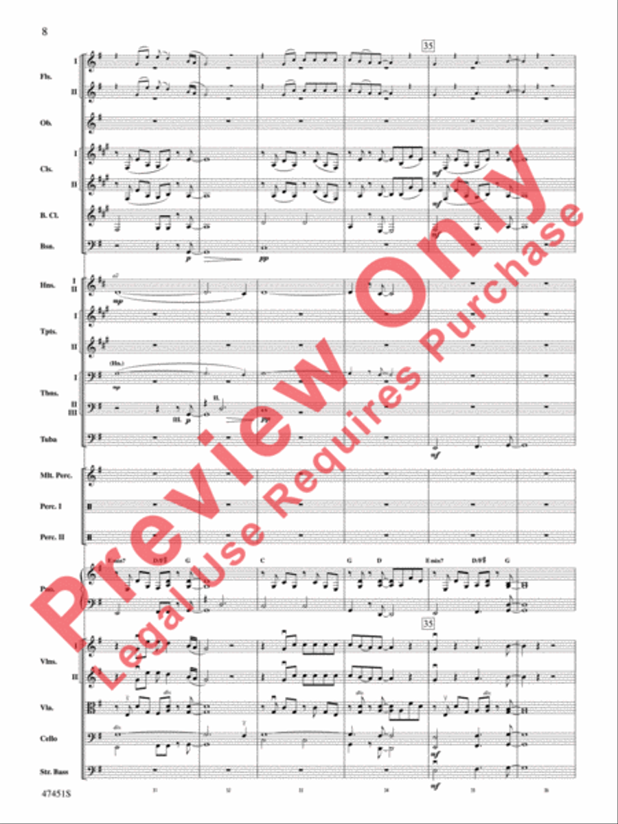 Shallow (from A Star Is Born) Full Orchestra scores gallery preview page 9