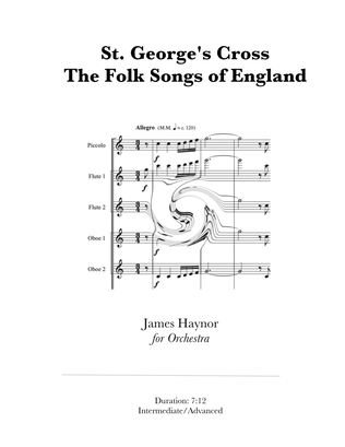 Book cover for St. George's Cross - The Folk Songs of England for Orchestra