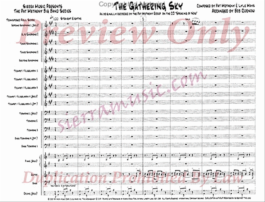 The Gathering Sky Jazz Ensemble scores gallery preview page 2