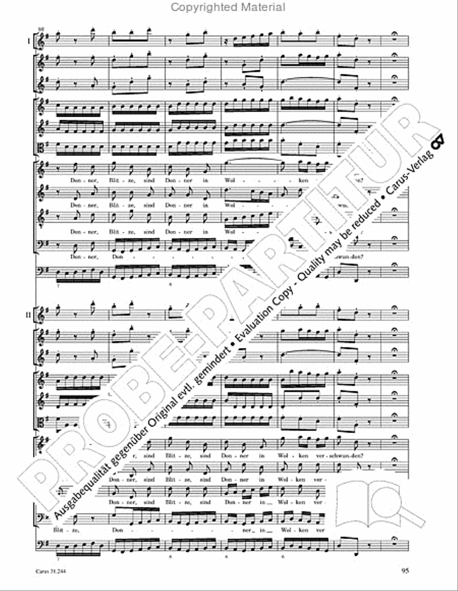 St. Matthew Passion (Matthaus-Passion) 4-Part scores gallery preview page 97