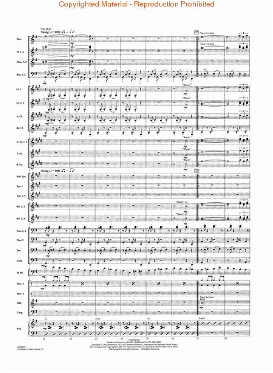A Tribute to Harry James Concert Band scores gallery preview page 3