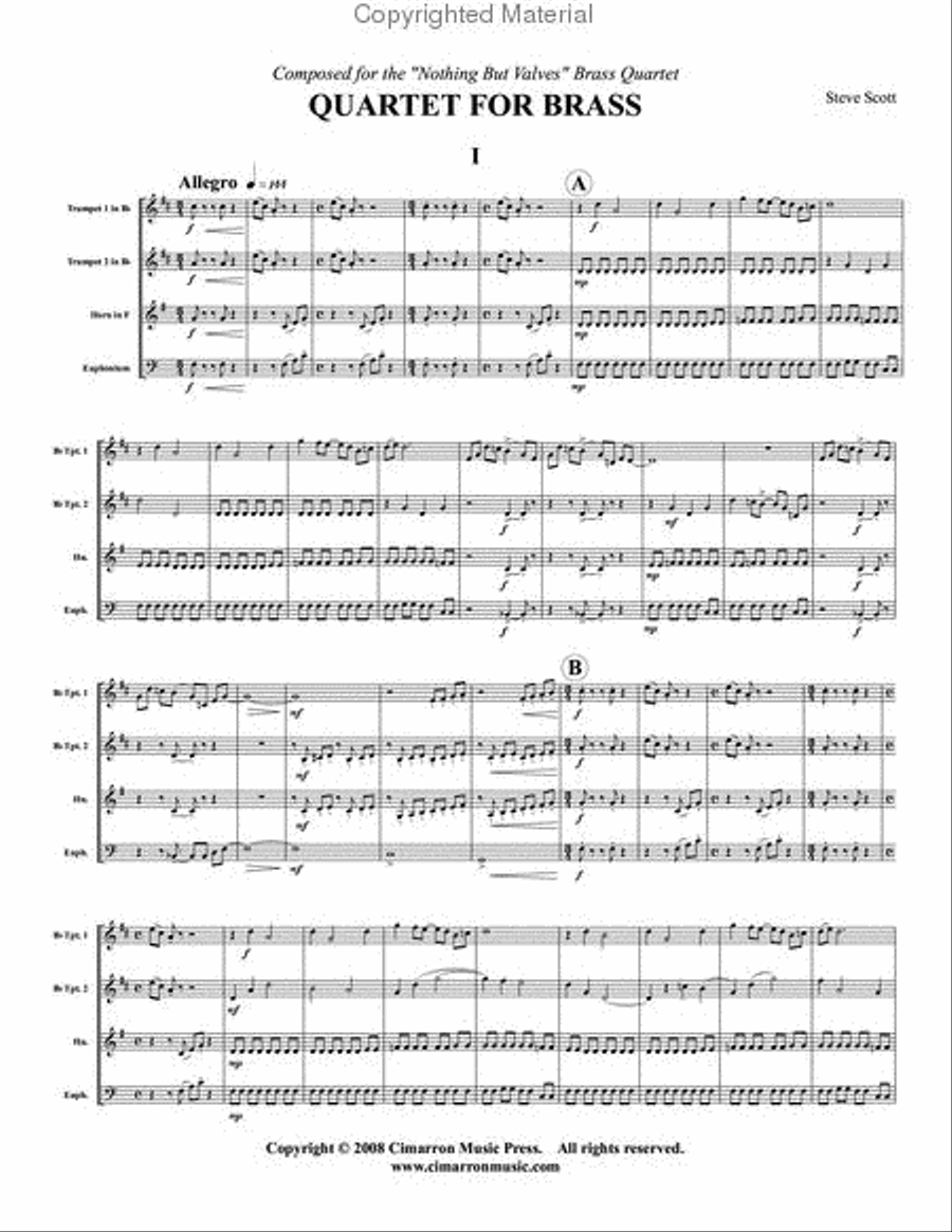 Quartet for Brass Brass Quartet scores gallery preview page 2