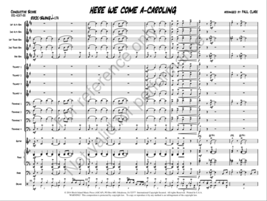 Here We Come A-Caroling Here We Come A-Caroling Jazz Ensemble scores gallery preview page 2