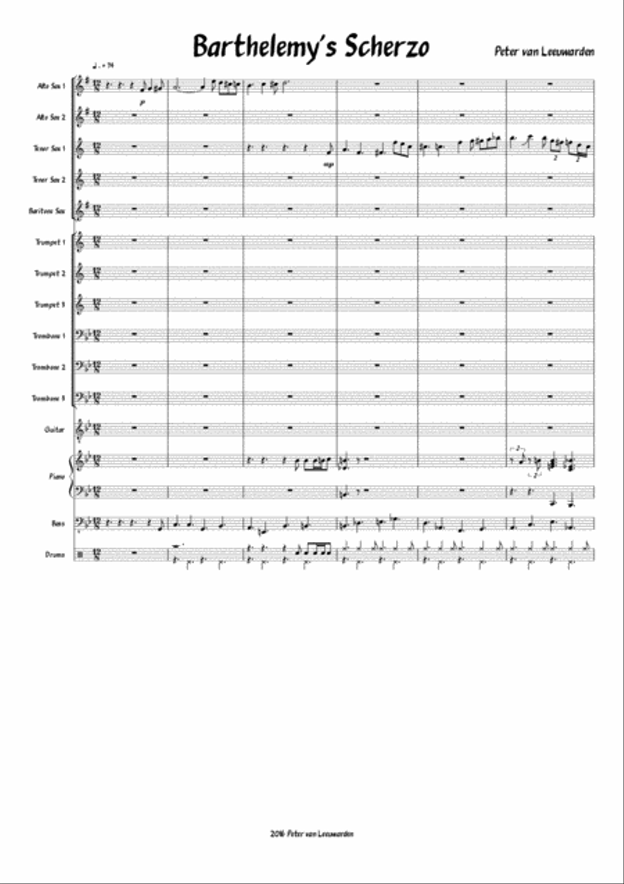 Barthelemy's Scherzo Jazz Ensemble scores gallery preview page 1
