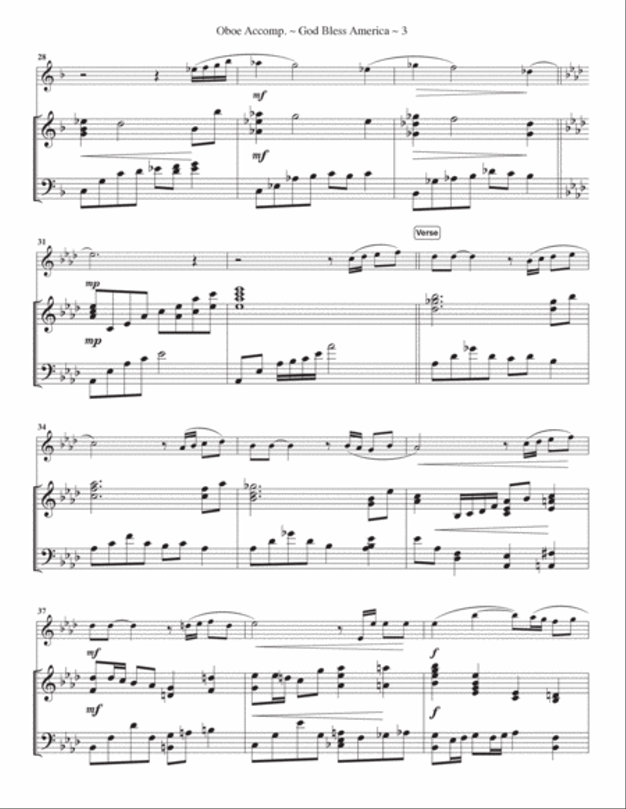 God Bless America ® Soprano Saxophone scores gallery preview page 4