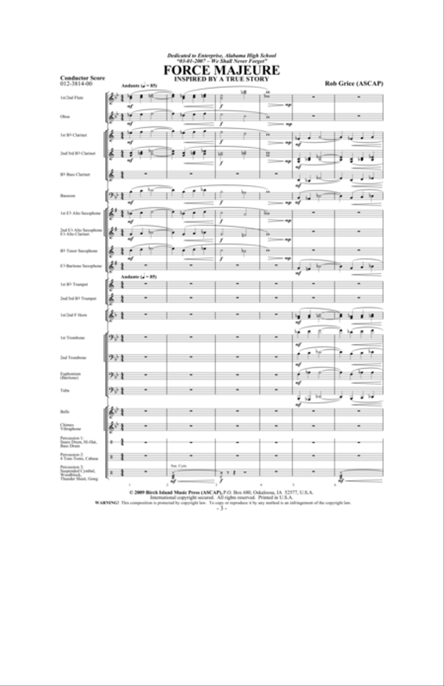 Force Majeure Concert Band scores gallery preview page 2
