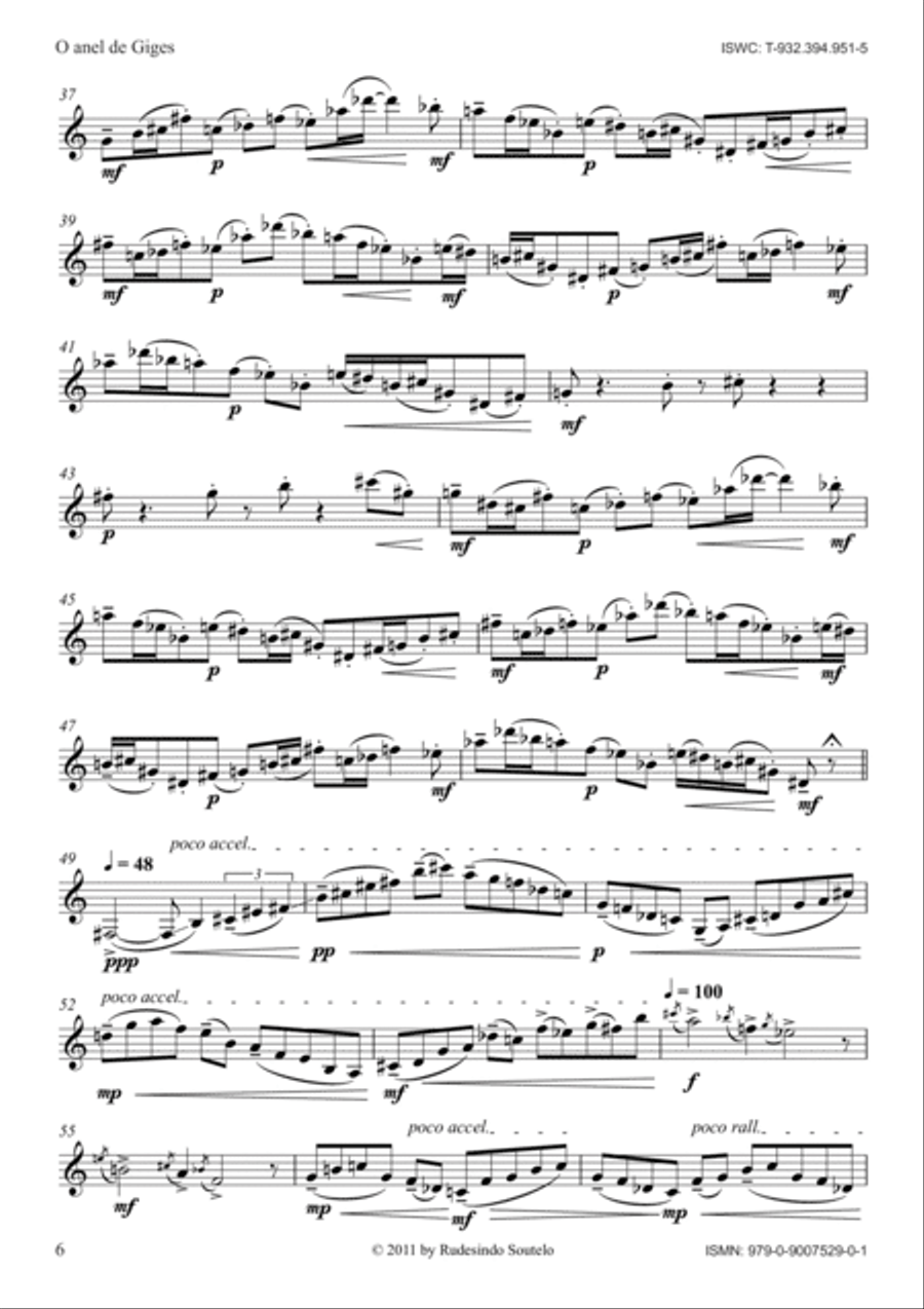 O anel de Giges / The ring of Gyges (Cl) Clarinet Solo scores gallery preview page 6