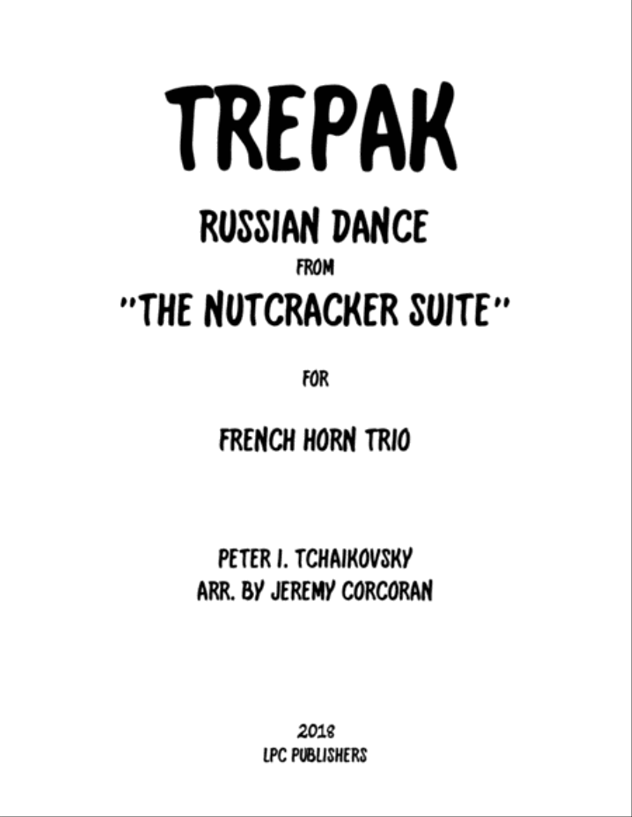 Trepak from The Nutcracker Suite for Three French Horns Brass Ensemble scores gallery preview page 1