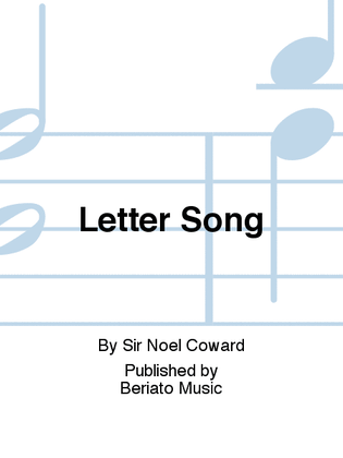 Book cover for Letter Song