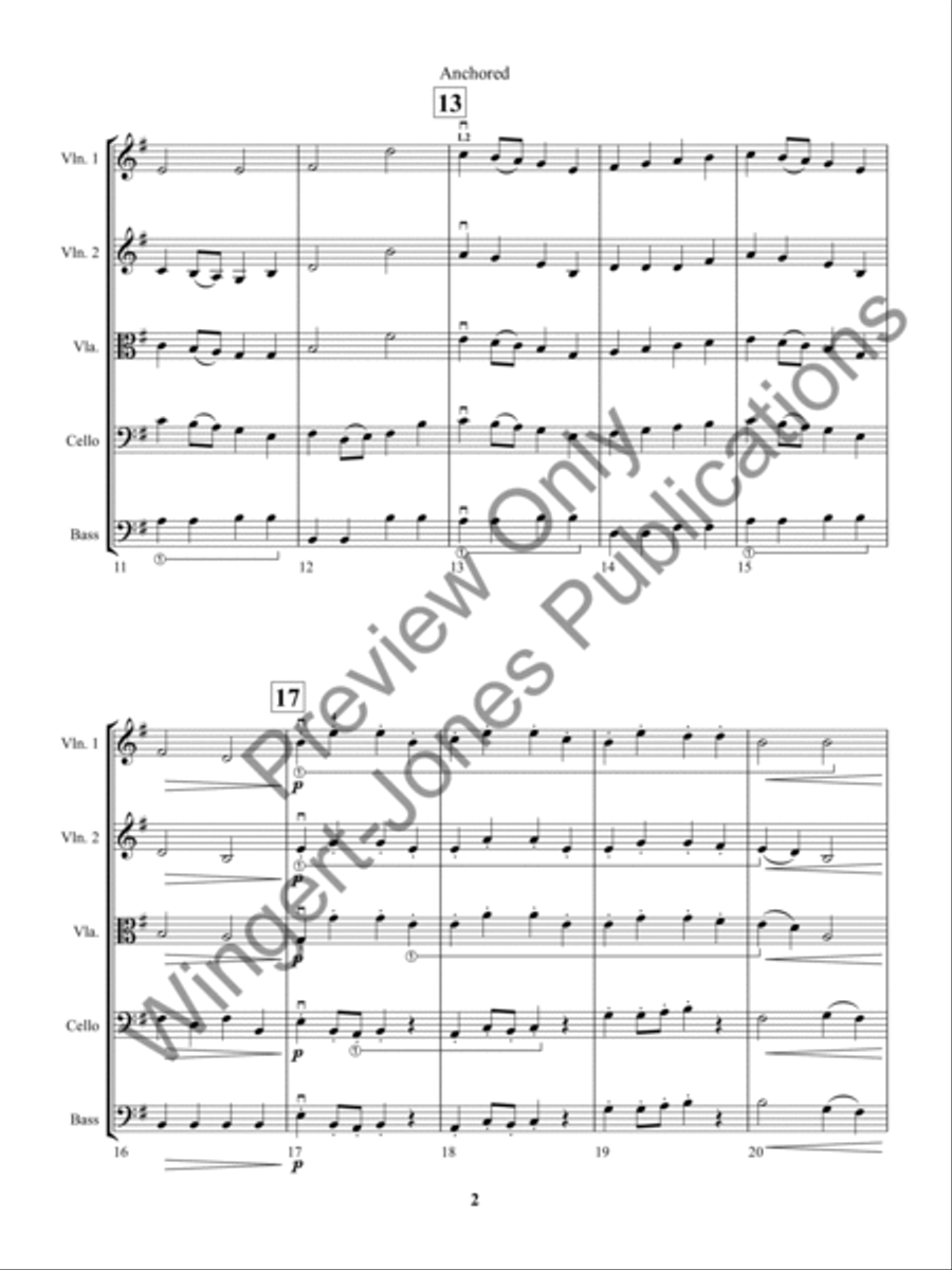 Anchored (Score) String Orchestra scores gallery preview page 5