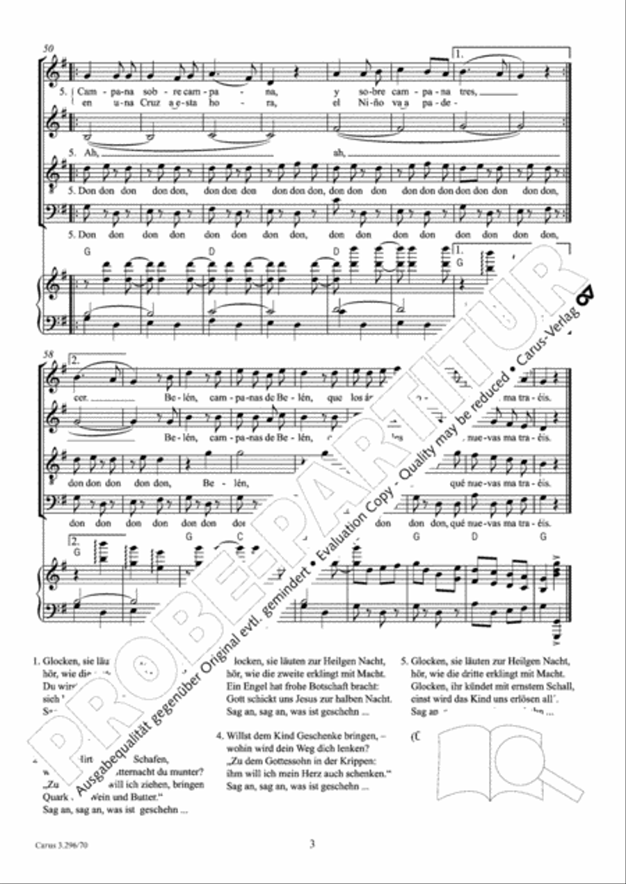 Campana sobre campana 4-Part scores gallery preview page 4