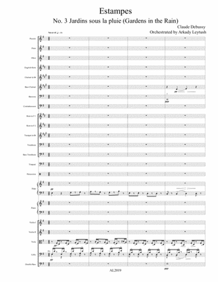 Claude Debussy ‒ Estampes, Orchestra Suite, Orchestrated by Arkady Leytush, No. 3 Jardins sous la