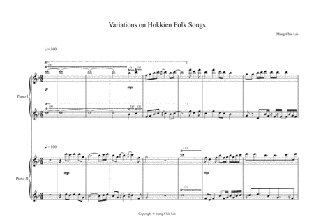 Variations on Hokkien Folk Songs image number null