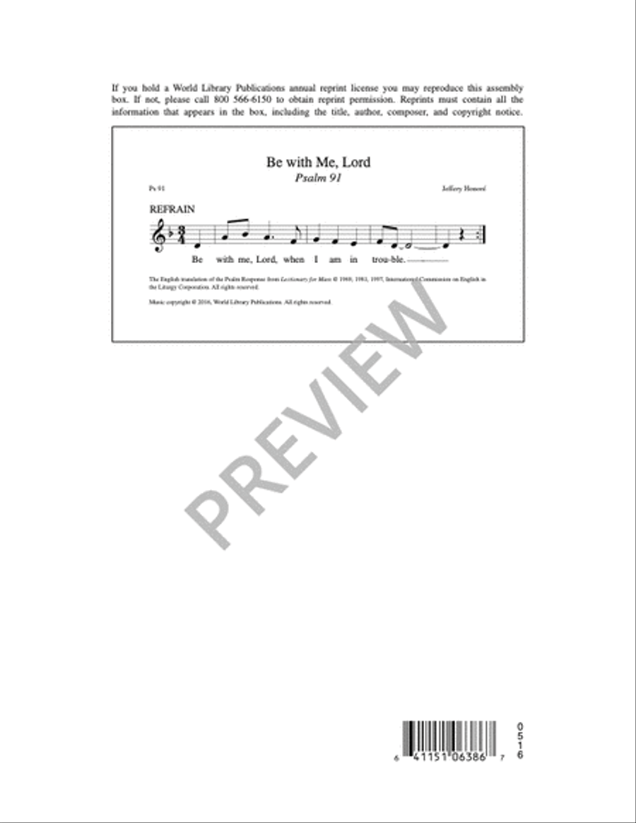 Be with Me, Lord: Psalm 91 4-Part scores gallery preview page 13