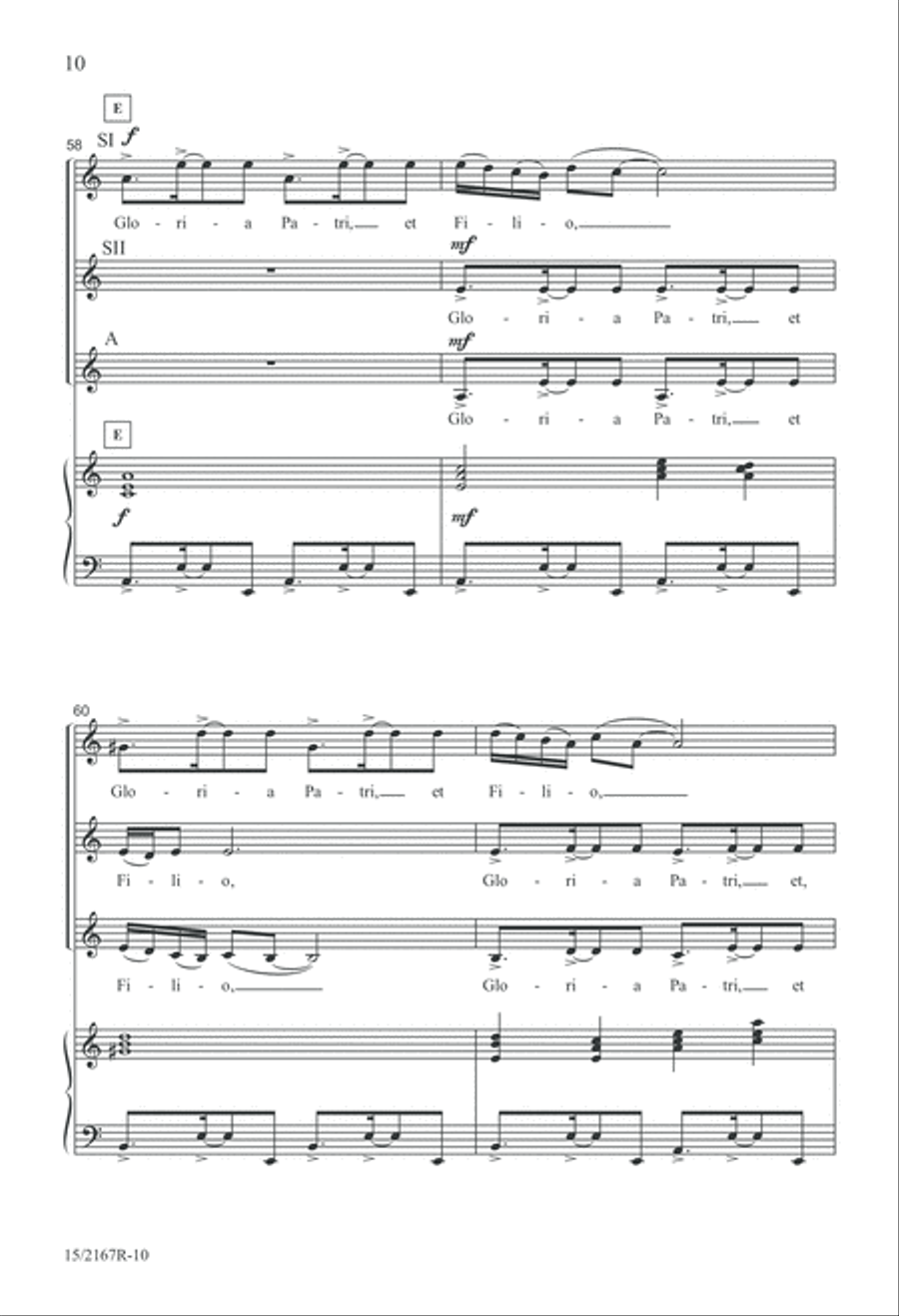 Gloria Patri SSA scores gallery preview page 10