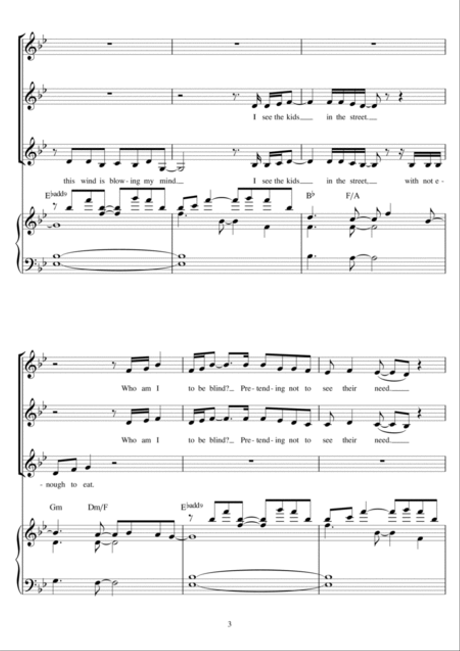 Man In The Mirror (arr. Jonathan Wikeley) SSA scores gallery preview page 3