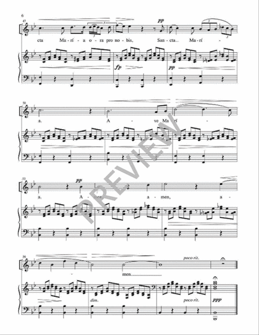 Ave Maria - High Key edition Voice Solo scores gallery preview page 7