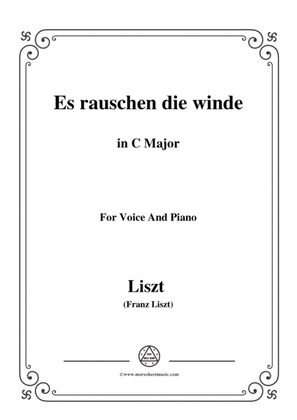 Book cover for Liszt-Es rauschen die winde in C Major,for Voice and Piano