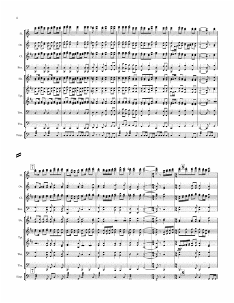 Passameze (from Terpsichore Dances 1612) Large Ensemble scores gallery preview page 4