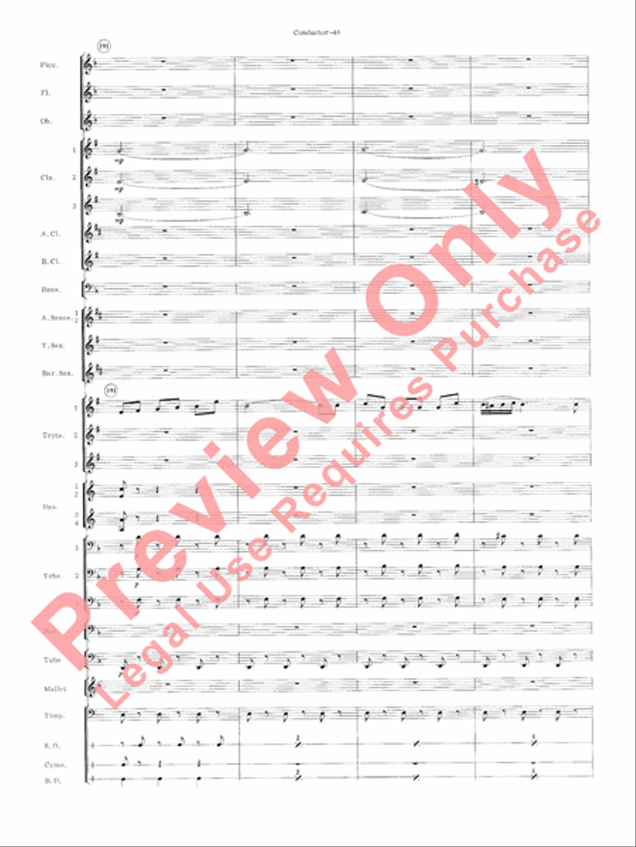 Carmen Suite Concert Band scores gallery preview page 50