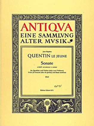Book cover for Sonata e minor