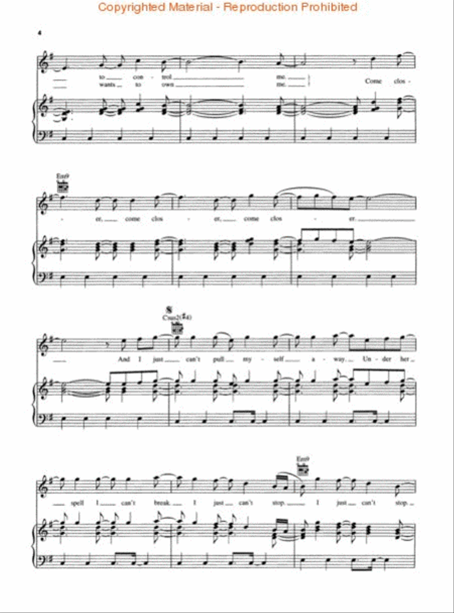 Closer Closer Piano, Vocal, Guitar scores gallery preview page 3